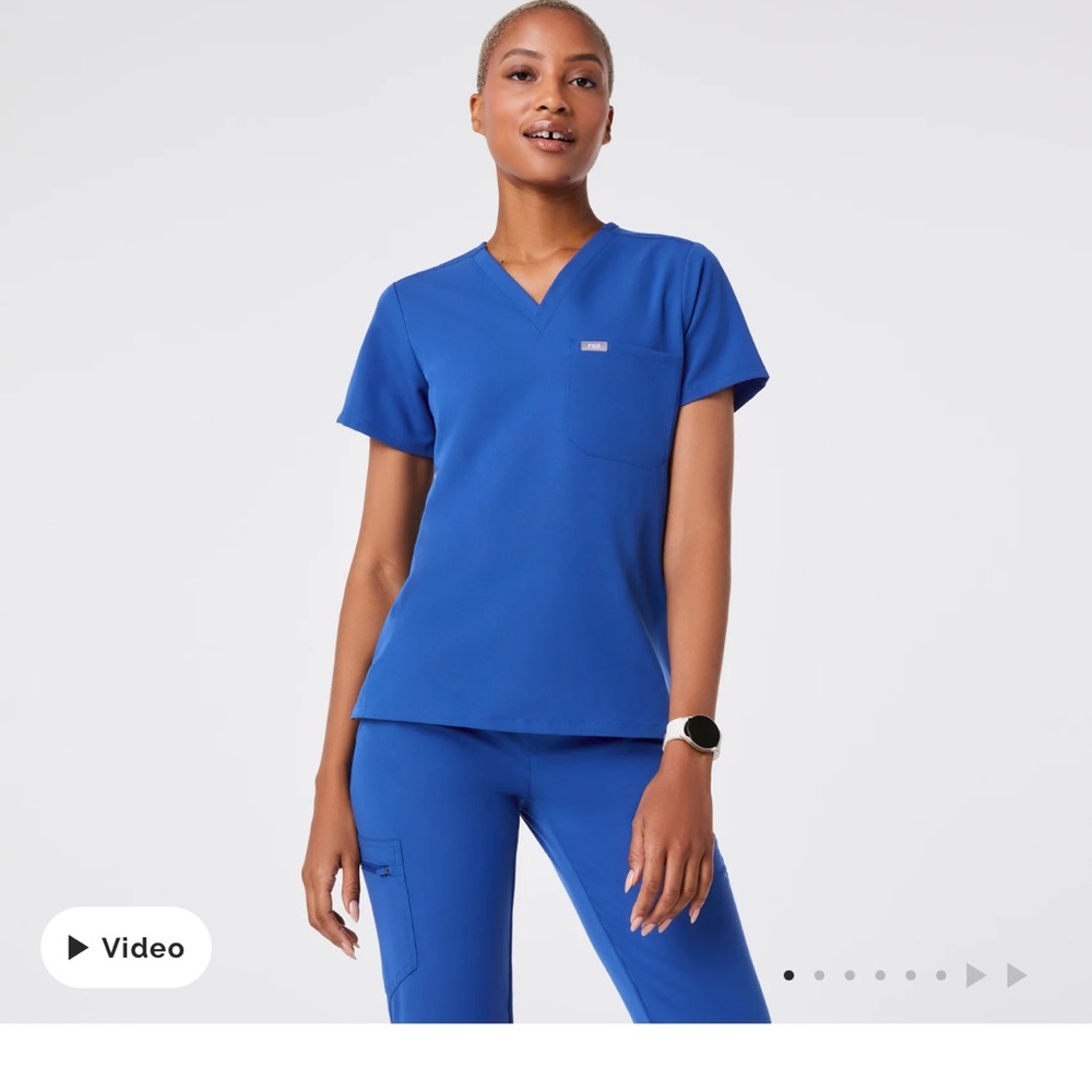 Figs Catarina top colbalt blue xxs